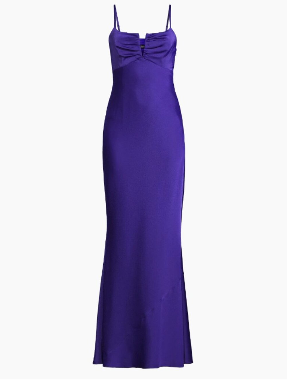 Liv Foster Satin Ruched Bodice Mermaid Gown